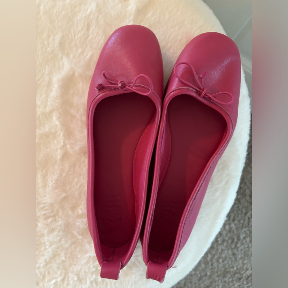 Zara ballet flats hot pink